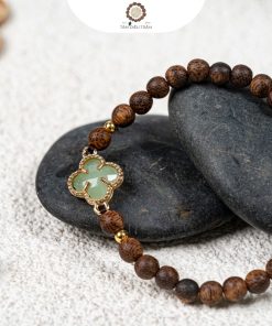 Vòng Trầm Tứ Diệp Cát Tường – Xanh Lá