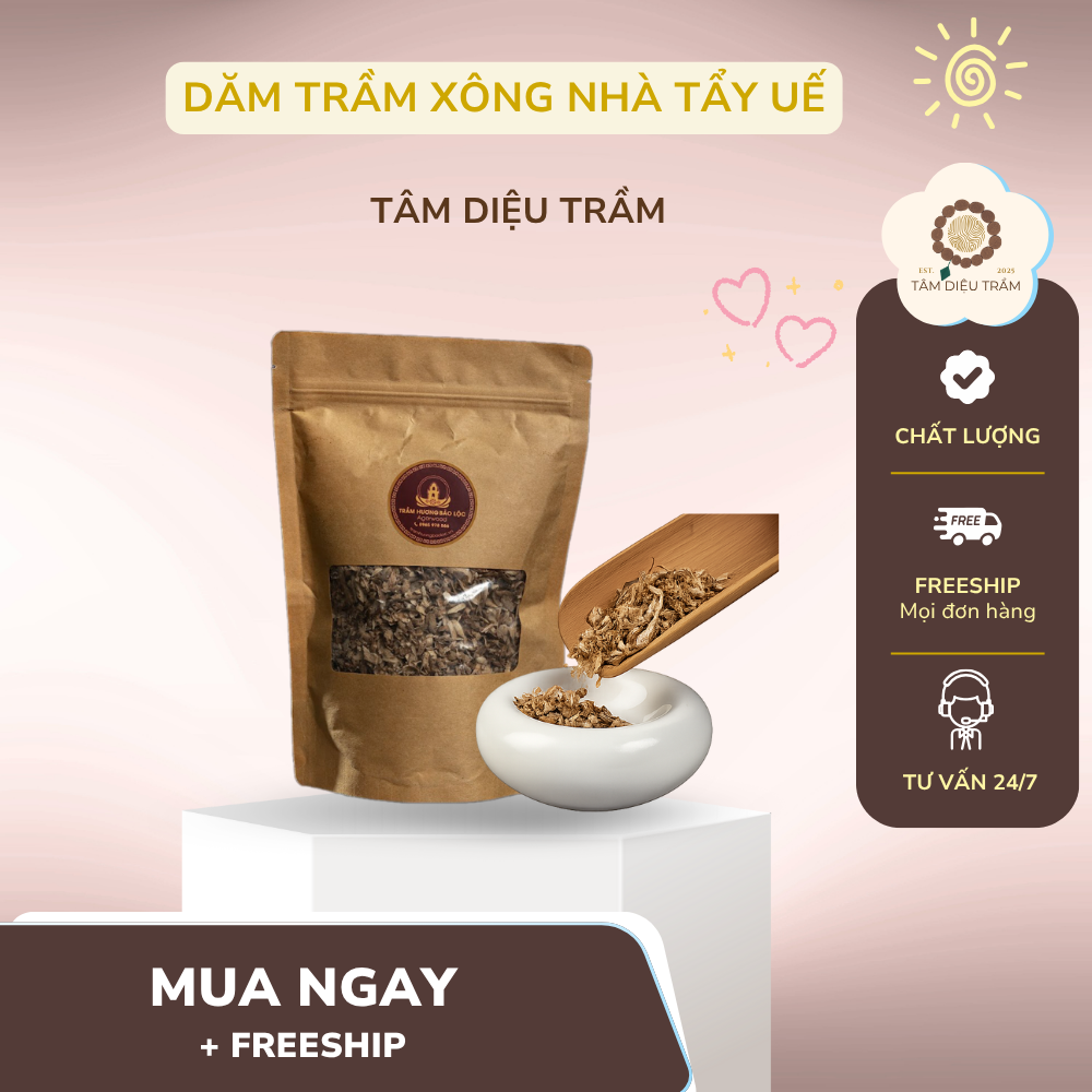 Dăm Trầm Xông Nhà Tẩy Uế Tâm Diệu Trầm