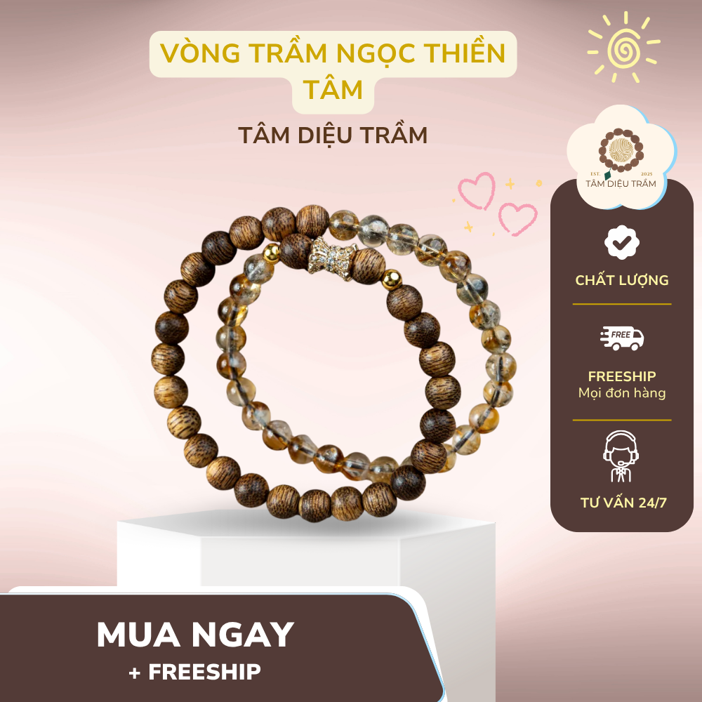 vòng trầm ngọc thiền tâm thương hiệu tâm diệu trầm