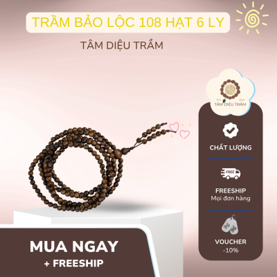 Trầm Bảo Lộc 108 hạt 6 ly