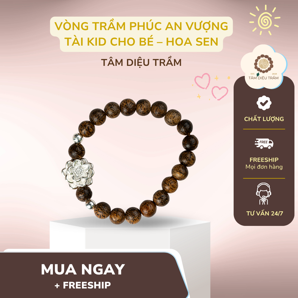 Vòng Trầm Phúc An Vượng Tài Kid Cho Bé