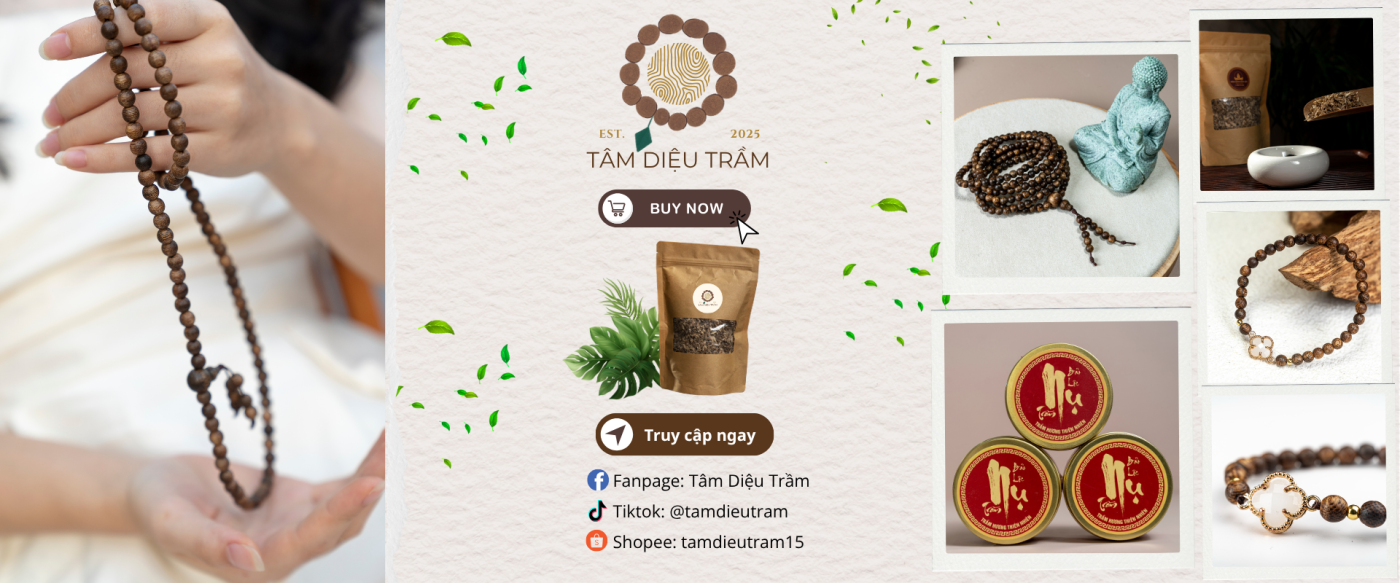 Banner trang chủ giới thiệu trầm hương tâm diệu